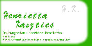 henrietta kasztics business card